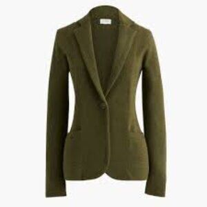 J. Crew Factory Schoolboy Sweater Blazer - Size Medium - Olive Green
